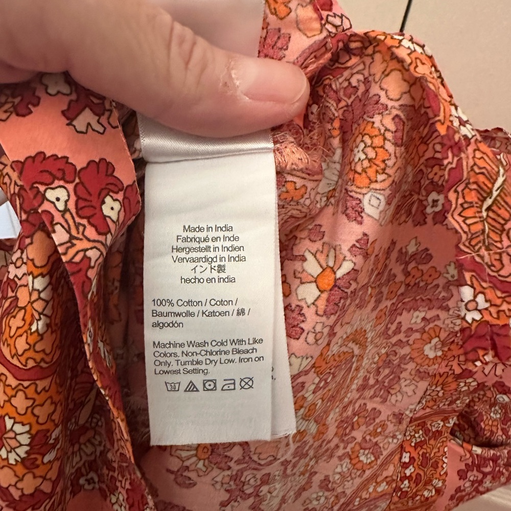 J Crew Floral Paisley Pink Women's Top - Picture 8 of 9